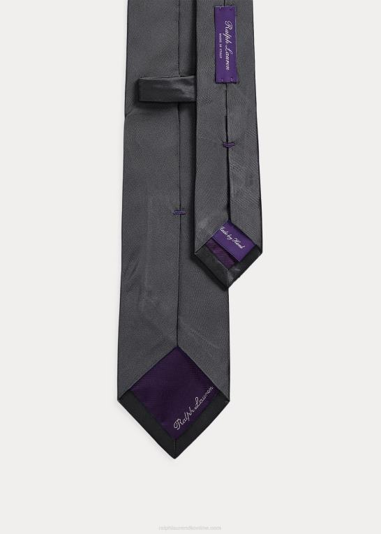 grå Mænd Ralph Lauren peau de soie slips Z426B2672