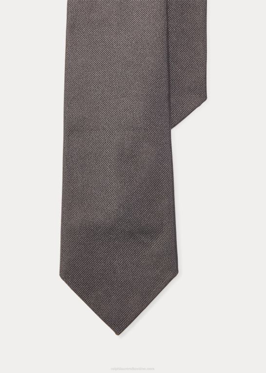 grå Mænd Ralph Lauren silke repp smalt slips Z426B2646