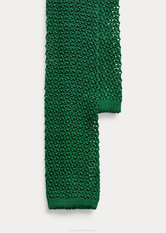 grøn Mænd Ralph Lauren strik silkeslips Z426B2246
