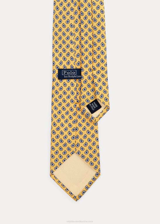 gul Mænd Ralph Lauren pænt silkeslips Z426B2417