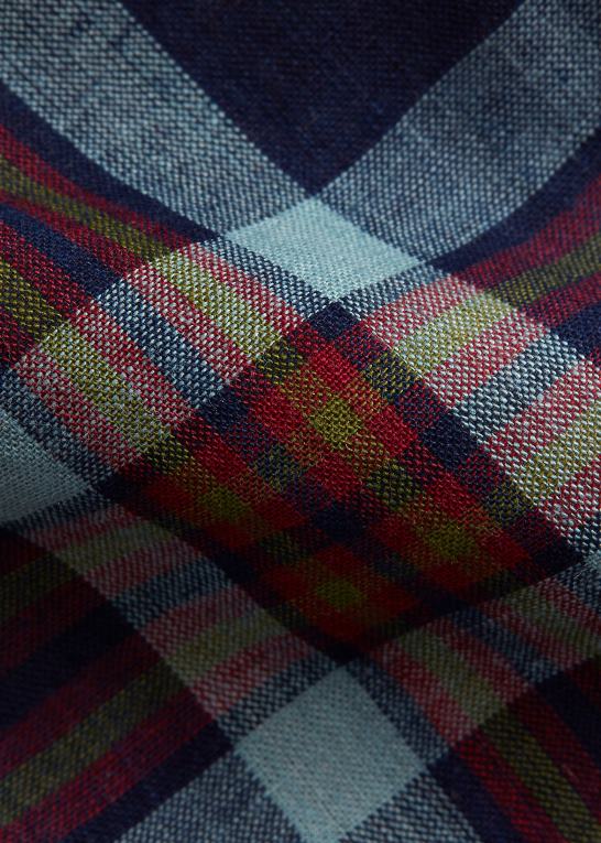 indigo/rød multi Mænd Ralph Lauren plaid bomuldsslips Z426B8751