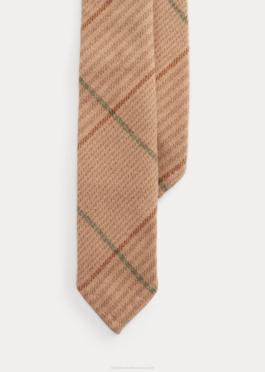 kamel multi/brun/blå Mænd Ralph Lauren rude overcheck kashmir slips Z426B8936