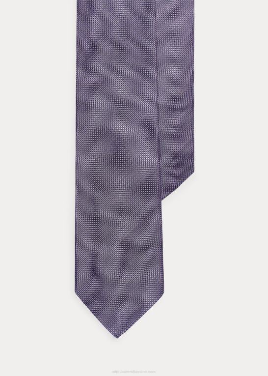 lilla/hvid Mænd Ralph Lauren pin dot silke smalt slips Z426B2652