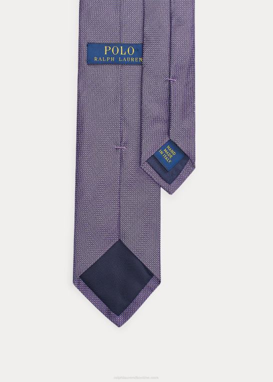 lilla/hvid Mænd Ralph Lauren pin dot silke smalt slips Z426B2652