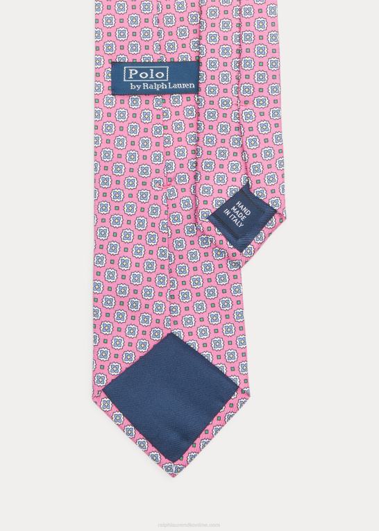lyserød Mænd Ralph Lauren print silkeslips Z426B8747