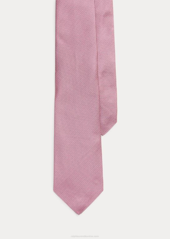 lyserød/hvid Mænd Ralph Lauren pin prik silkeslips Z426B2278