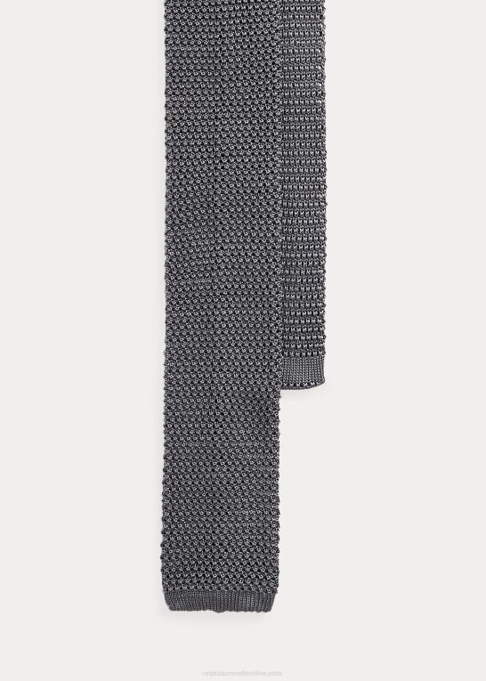 mørkegrå Mænd Ralph Lauren strik silkeslips Z426B2689