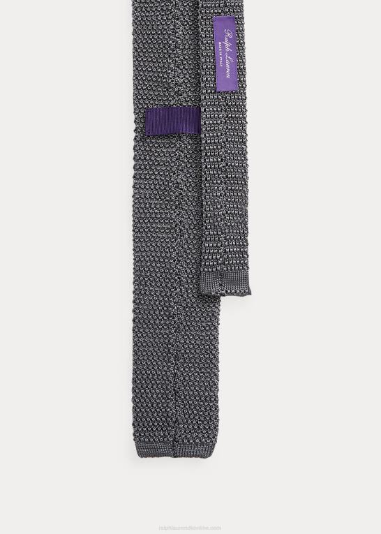 mørkegrå Mænd Ralph Lauren strik silkeslips Z426B2689