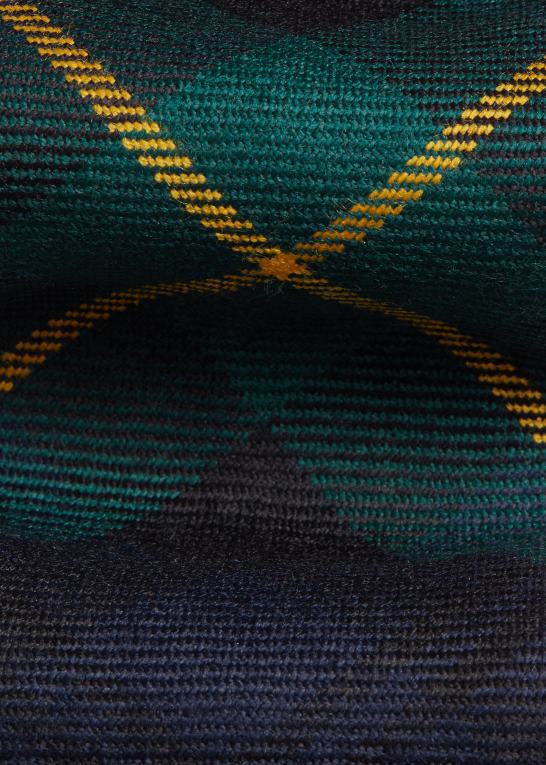 marineblå/grøn/gul Mænd Ralph Lauren plaid uldslips Z426B2272