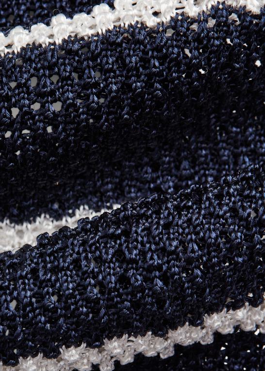 marineblå/hvid Mænd Ralph Lauren stribet strik uldslips Z426B2419