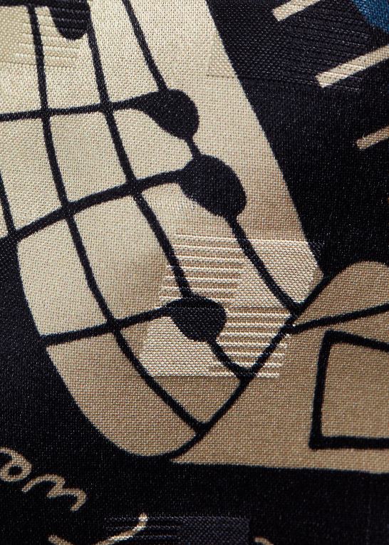 marineblå/lt blå/råhvid mu Mænd Ralph Lauren håndlavet silkeslips med musiknoter Z426B8831