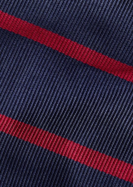 marineblå/rød Mænd Ralph Lauren stribet silke repp slips Z426B2267