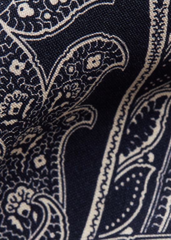 marineblå/råhvid Mænd Ralph Lauren håndlavet paisley silkeslips Z426B8828