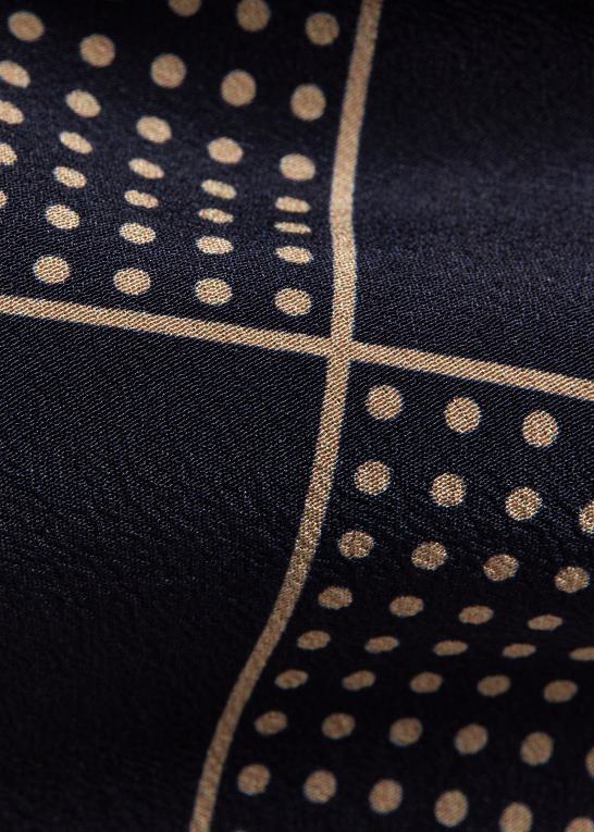 marineblå/råhvid Mænd Ralph Lauren håndlavet silkeslips med pin-dot-check Z426B8833