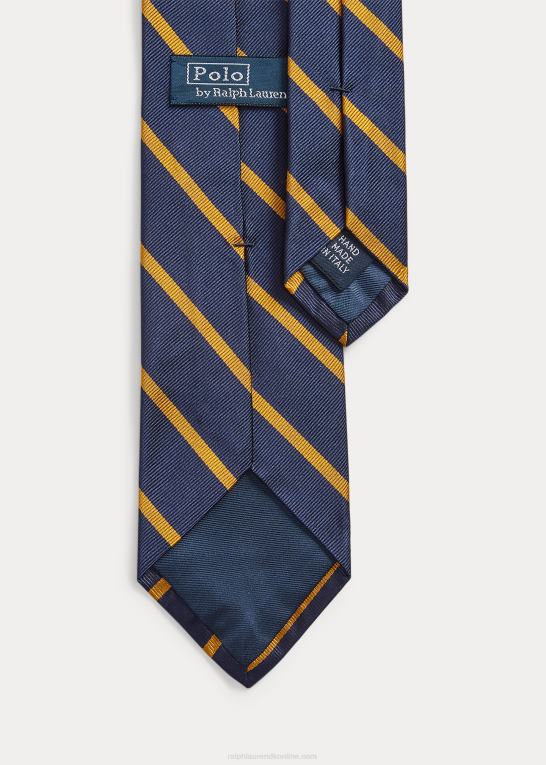 navy/guld Mænd Ralph Lauren stribet silke repp slips Z426B2271