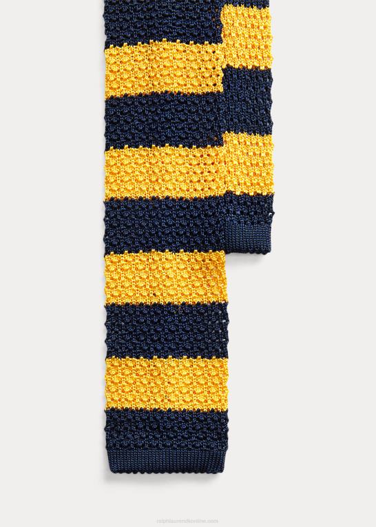 navy/guld Mænd Ralph Lauren stribet silkeslips Z426B2263