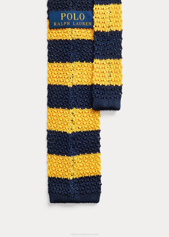 navy/guld Mænd Ralph Lauren stribet silkeslips Z426B2263