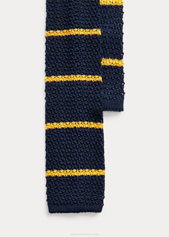navy/guld Mænd Ralph Lauren stribet silkeslips Z426B2281
