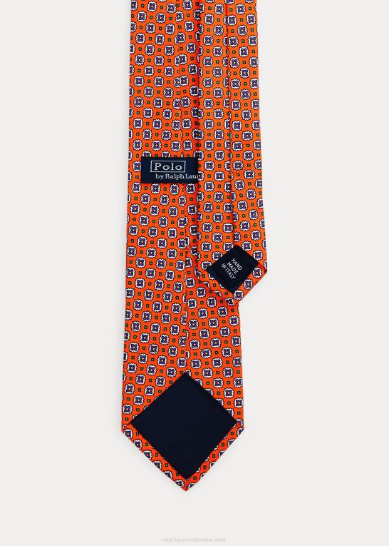 orange Mænd Ralph Lauren print silkeslips Z426B2402
