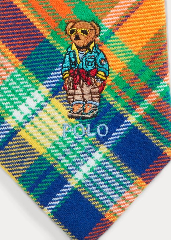 orange/kongelig multi Mænd Ralph Lauren polobjørn plaid flannelslips Z426B2519