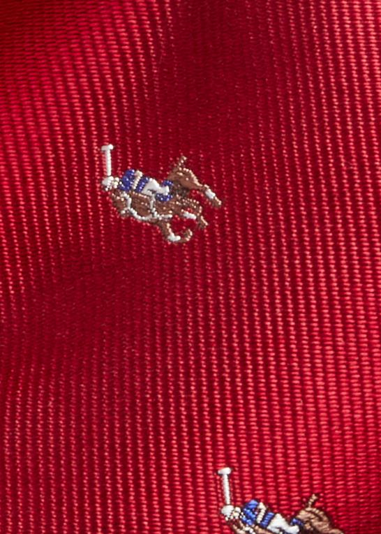 rød Mænd Ralph Lauren polo pony silkeslips Z426B2415