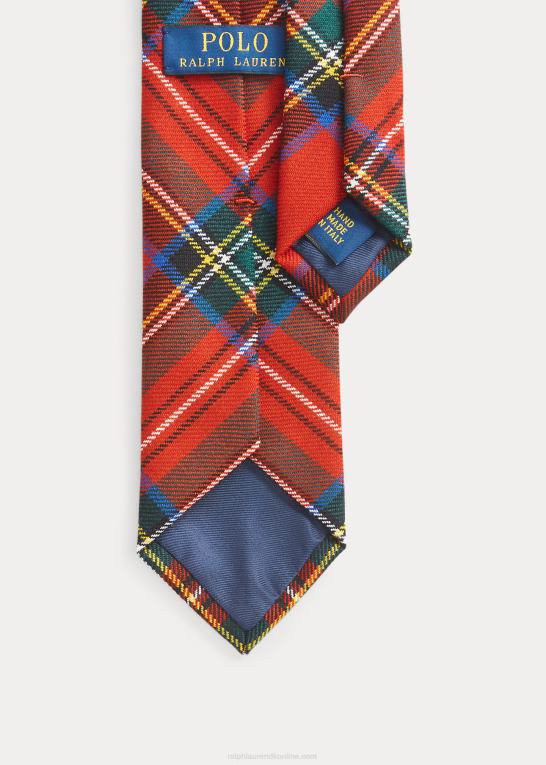 rød/grøn Mænd Ralph Lauren tartan uld smalt slips Z426B2648