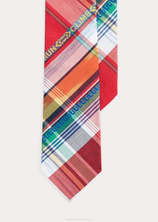 rød/gul multi Mænd Ralph Lauren plaid bomuldsslips Z426B2533