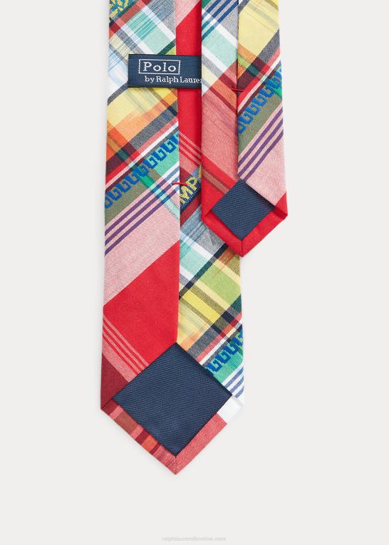 rød/gul multi Mænd Ralph Lauren plaid bomuldsslips Z426B2533