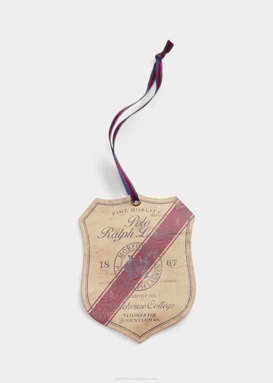 rødbrun/hvid Mænd Ralph Lauren morehouse samling våbenskjoldslips Z426B2641