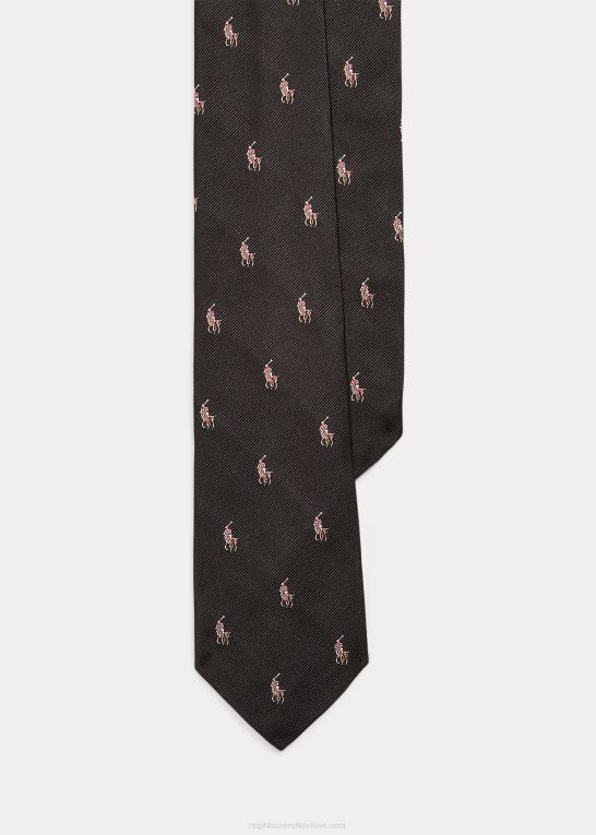 sort Mænd Ralph Lauren polo pony silkeslips Z426B2258