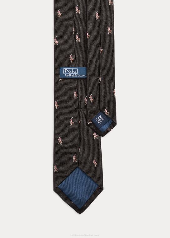sort Mænd Ralph Lauren polo pony silkeslips Z426B2258