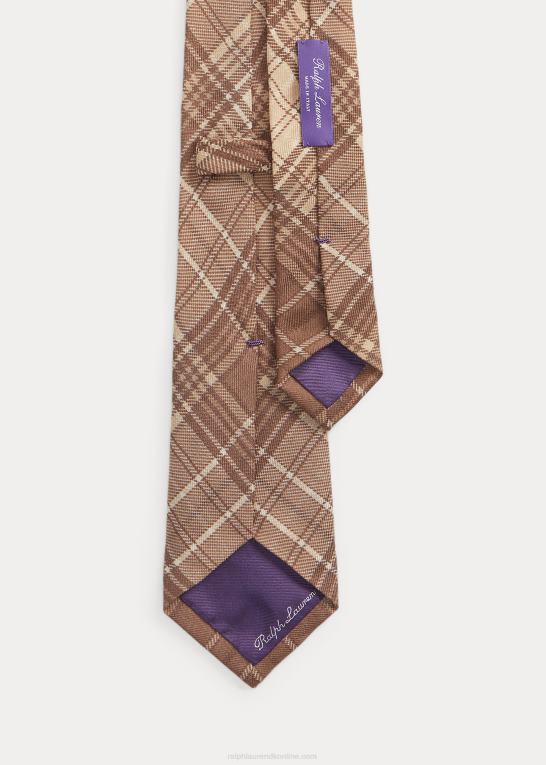 tan multi Mænd Ralph Lauren kashmir-silkeslips med tartantryk Z426B8929