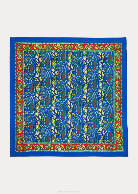 blå multi Mænd Ralph Lauren paisley uld-silke bandana Z426B2535