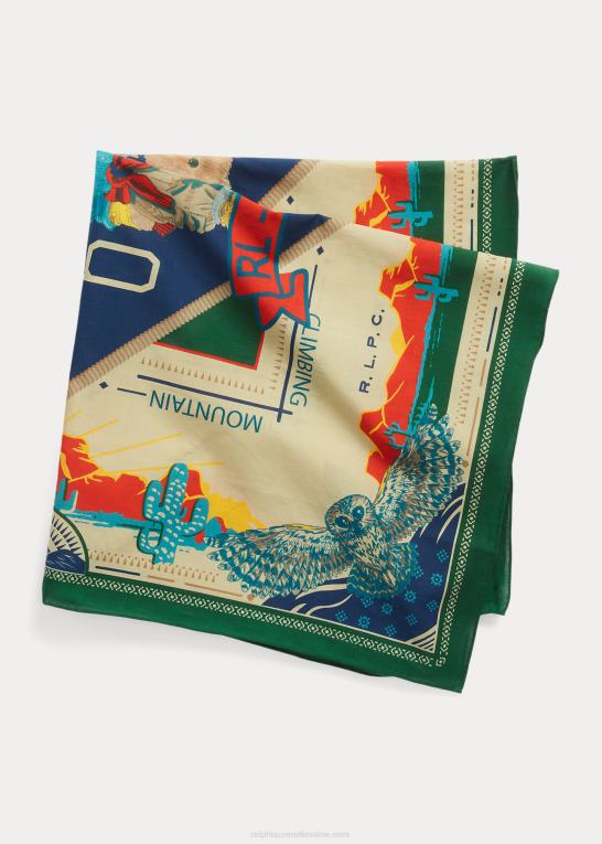 blå multi Mænd Ralph Lauren polobjørn bomuldsbandana Z426B2439