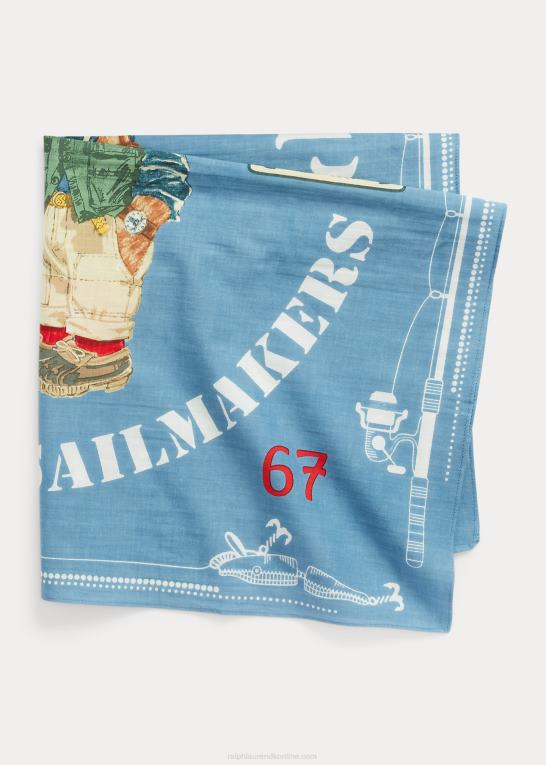 chambray Mænd Ralph Lauren polobjørn bomuldsbandana Z426B2437