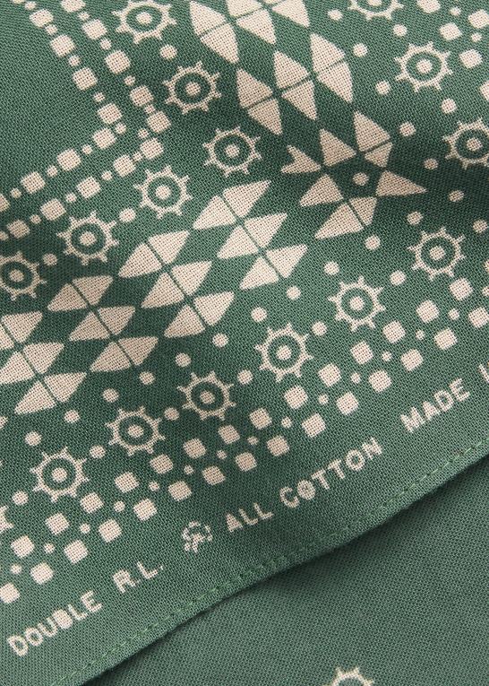 falmet grøn/creme Mænd Ralph Lauren bomuldsbandana med logo Z426B2231