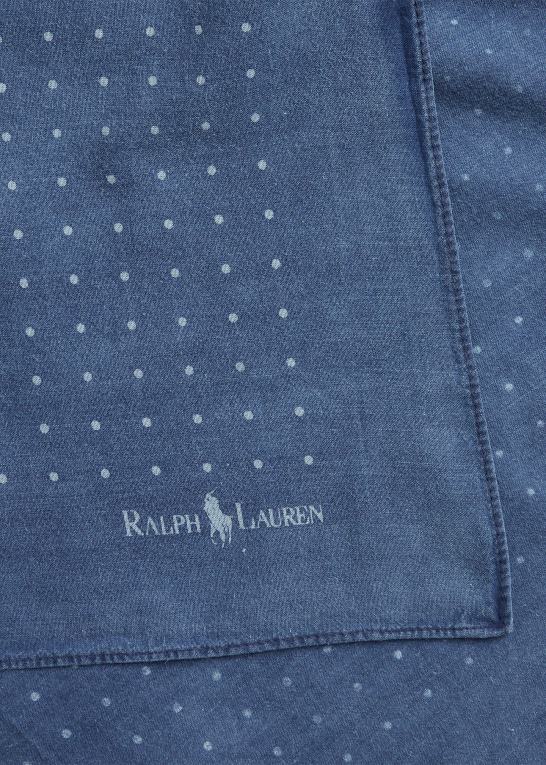 indigoprik Mænd Ralph Lauren polkaprikket bomuldsbandana Z426B2469