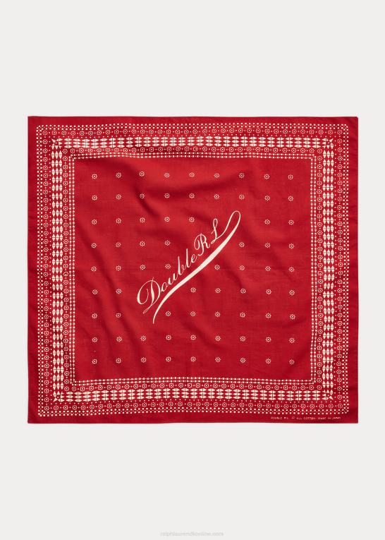 kalkunrød/fløde Mænd Ralph Lauren bomuldsbandana med logo Z426B5487