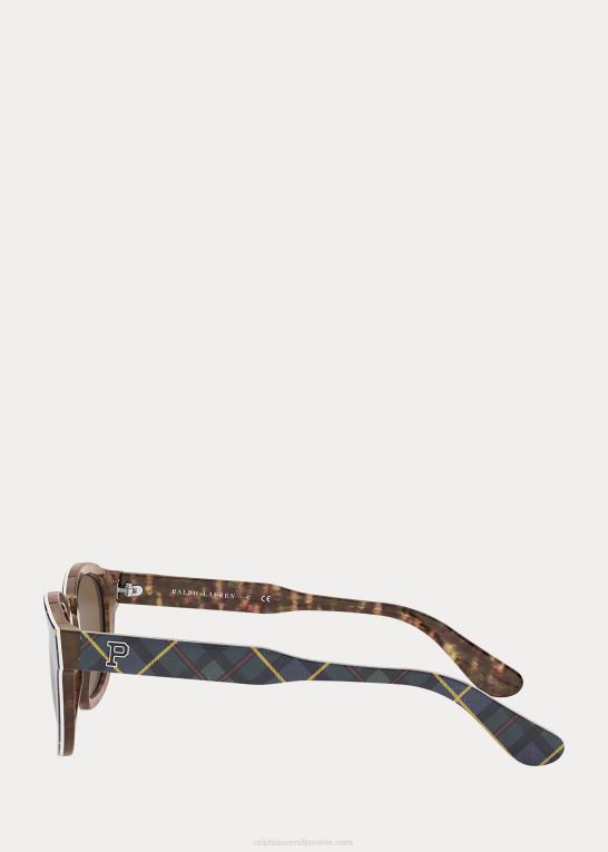 Brun Mænd Ralph Lauren Tartan kollegiale solbriller Z426B2781