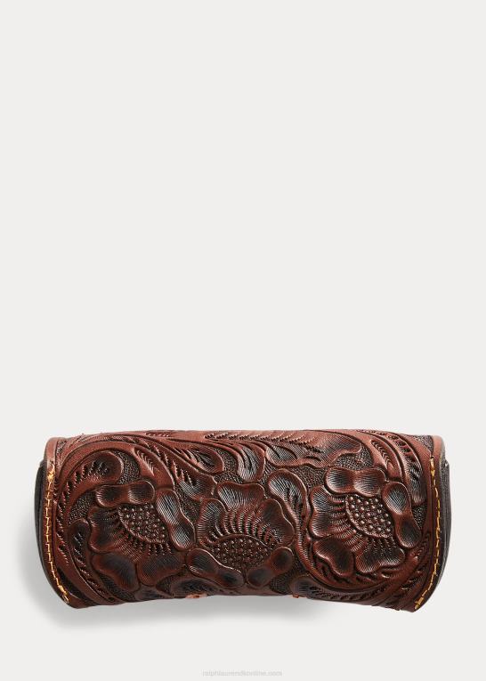 Brun Mænd Ralph Lauren håndværktøjet brilleetui i læder Z426B8911