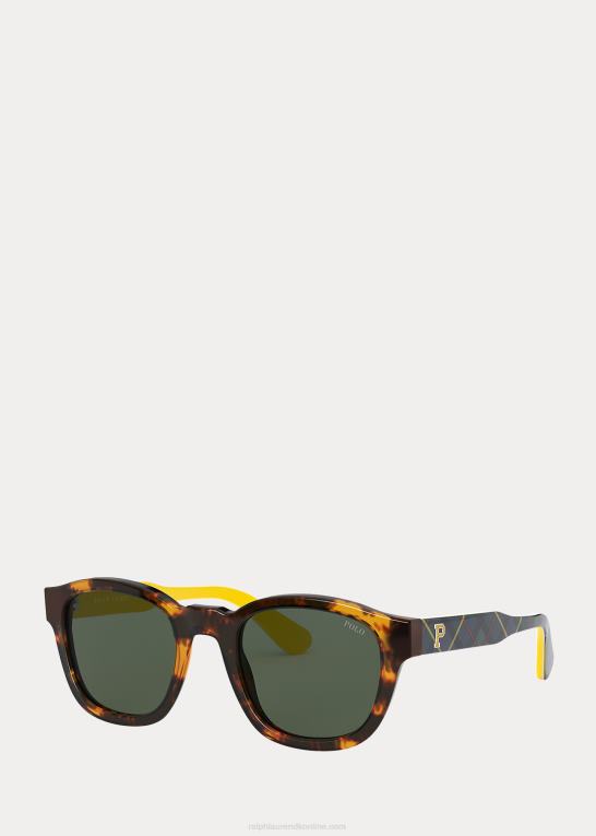 grøn Mænd Ralph Lauren kollegiale skildpaddesolbriller Z426B2779