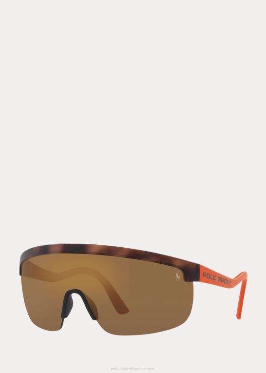 mat brun havana Mænd Ralph Lauren polo sport shield solbriller Z426B9059
