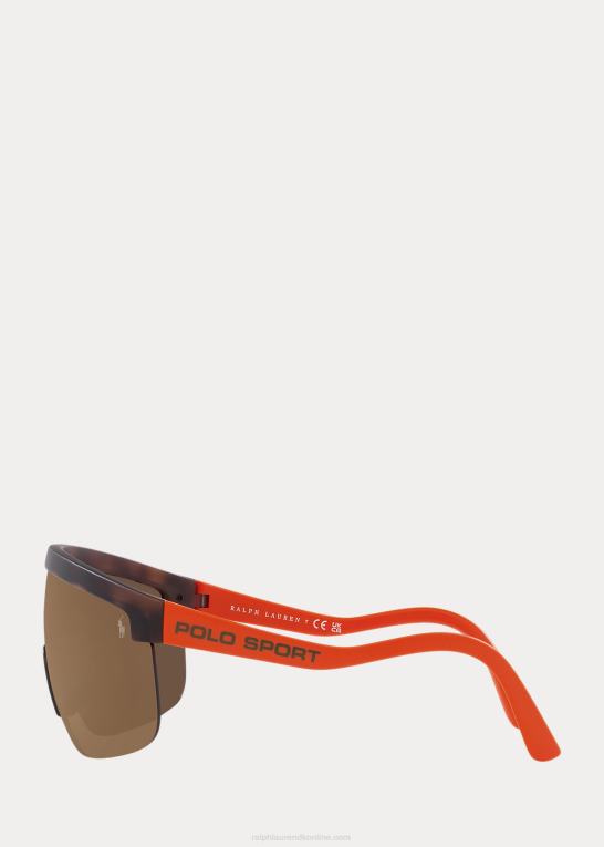 mat brun havana Mænd Ralph Lauren polo sport shield solbriller Z426B9059