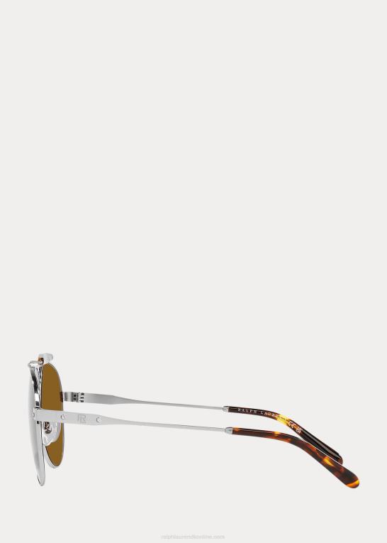 sølv Mænd Ralph Lauren pilotsolbriller i metal til biler Z426B9057