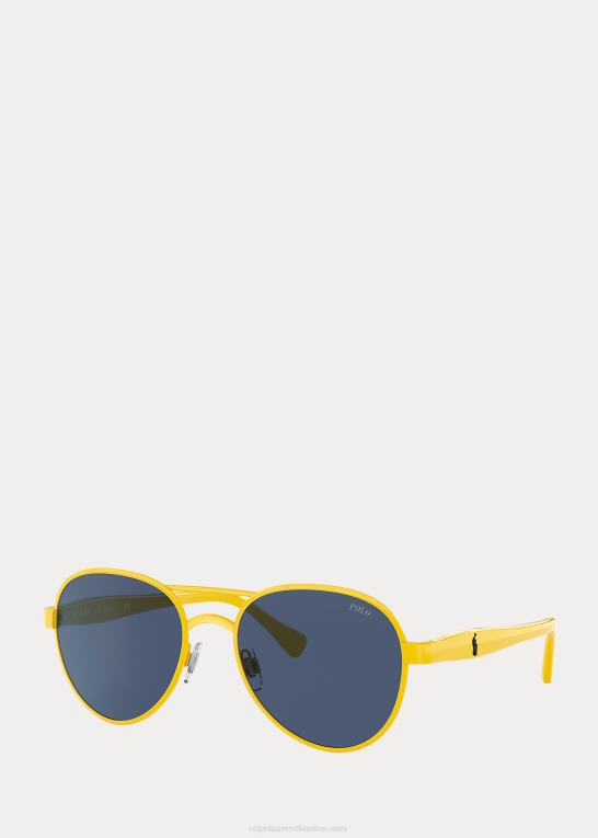 skinnende gul Mænd Ralph Lauren farve shop pilot solbriller Z426B2631