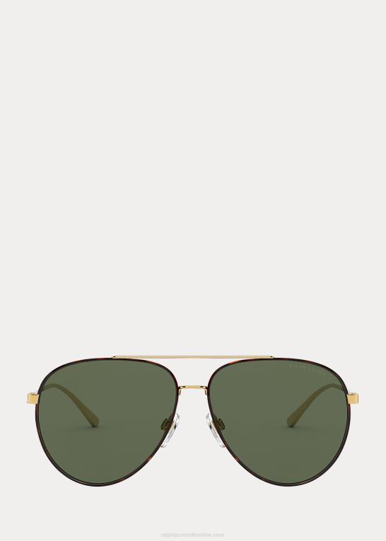 skinnende guld Mænd Ralph Lauren city ​​pilot solbriller Z426B2668