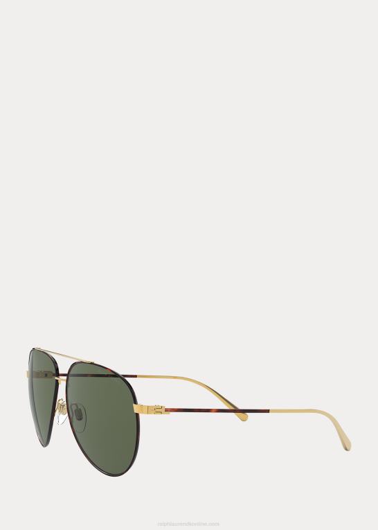 skinnende guld Mænd Ralph Lauren city ​​pilot solbriller Z426B2668