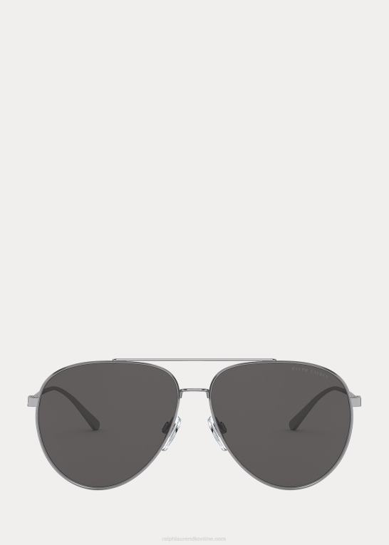 skinnende gunmetal Mænd Ralph Lauren city ​​pilot solbriller Z426B2669