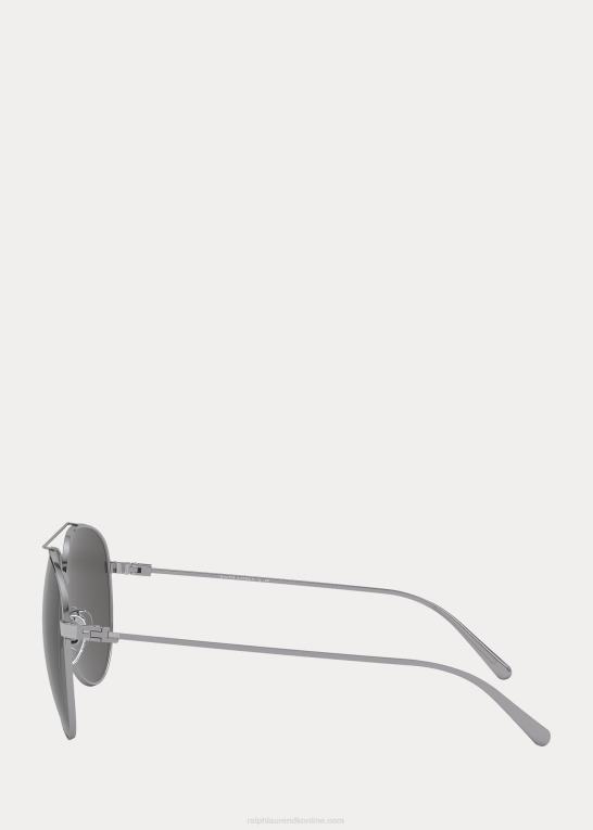 skinnende gunmetal Mænd Ralph Lauren city ​​pilot solbriller Z426B2669