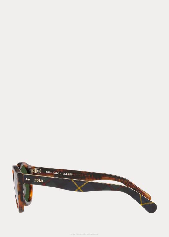 skinnende jerry havana Mænd Ralph Lauren plaid panto solbriller Z426B8757